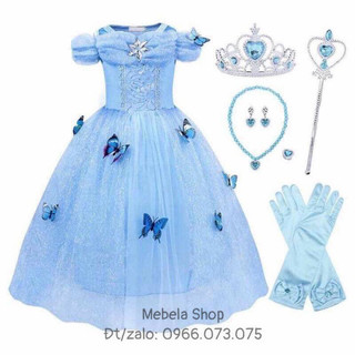 Váy công chúa Lọ Lem Cinderella, có ảnh thật và clip, cho bé từ 15-35kg