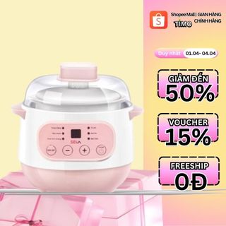 Nồi Nấu Cháo Chậm Ăn Dặm SEKA 1 Lít  Màu Xanh Hồng BH 12 Tháng (Bản Tiếng Việt) Nồi Hầm Chưng Yến Cách Thuỷ Đa Năng