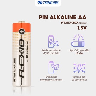 Pin Alkaline AA Thiên Long Flexio ( Vĩ/4 Viên  )