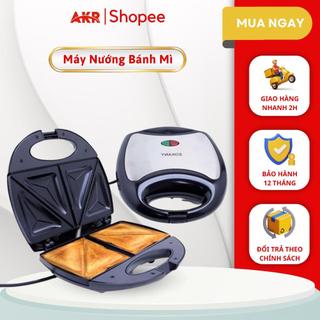 Máy Nướng Bánh Mì Sandwich Kẹp Làm Nóng Chín Đều 2 Mặt Công Suất 750W Chống Dính Tốt Nướng Nhanh Chóng Tiện Lợi