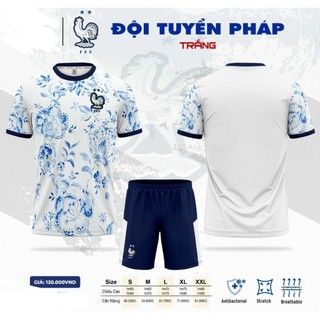 BỘ đồ đá banh đội tuyển pháp màu trắng