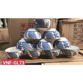 Combo 5 chén sứ chén cơm trắng / chén cơm hoa văn nhiều mẫu