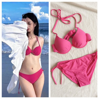 Bikini 2 mảnh mút dày gọng nâng ngực quần luồn dây ảnh thật video thật