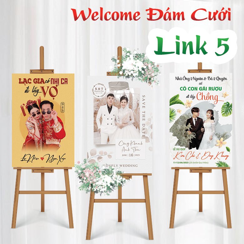 [MS 201-250] Bảng Welcome Đám Cưới