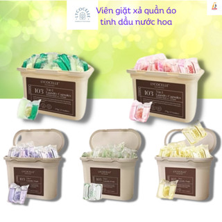 Viên giặt xả quần áo Lycocelle Nhật Bản/TQ tinh dầu nước hoa lưu hương, tẩy sạch vết bẩn, 4 trong 1 23/25viên/hộp