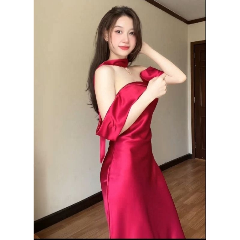 Đầm Lụa Dự Tiệc Dáng Dài Trễ Vai Sang Chảnh - Váy Jessica  Dress (Có Mút) | BigBuy360 - bigbuy360.vn