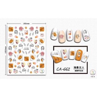 Sticker & Decal dán móng tay mặt người, hình người