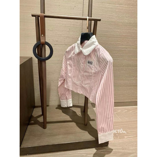 Sơ mi Miu Miu hồng Croptop