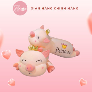 Gấu Bông Heo Vương Miện Nằm, Gối Ôm Heo Hồng Princess GABO TEDDY BEAR