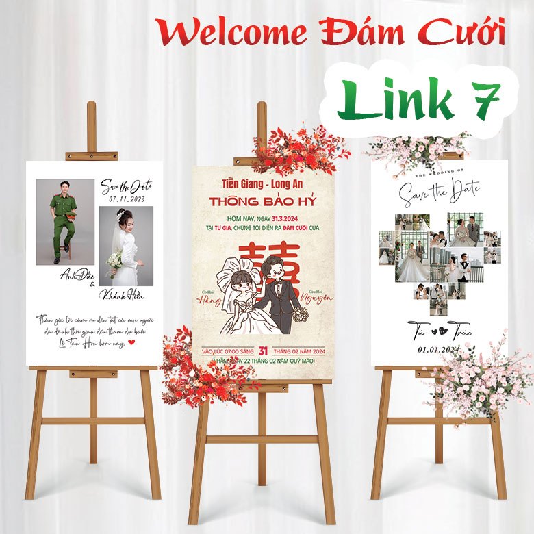 [MS 301-350] Bảng Welcome Đám Cưới