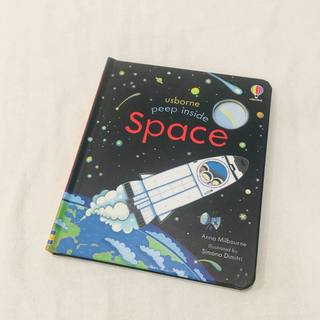 Sách - usborne peep inside space - cho bé từ 5 tuổi