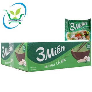 Thùng mì 3 miền chay 30 gói 1 gói 65g