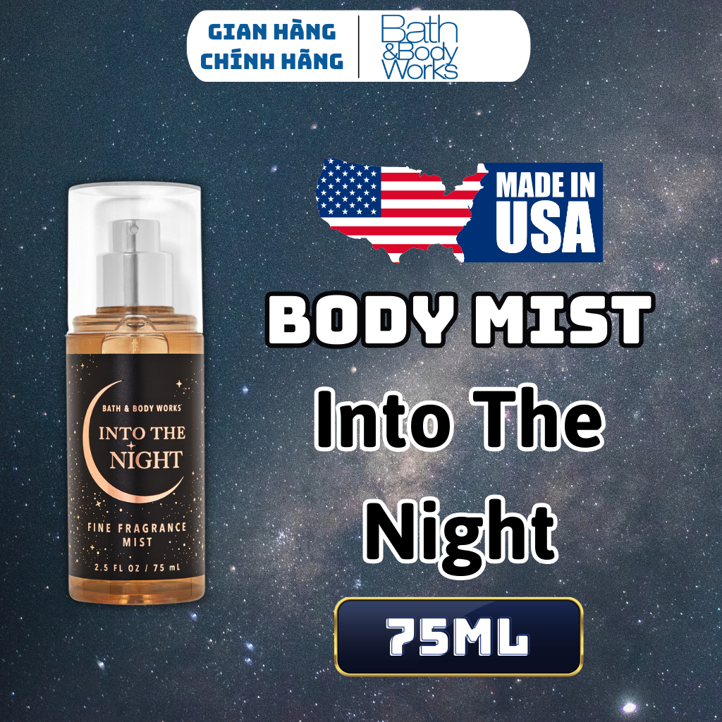 Body Mist Bath And Body Works Nam Nữ Chính Hãng, Xịt Thơm Body Toàn Thân Bath And Body Works Hương Nước Hoa 75ml