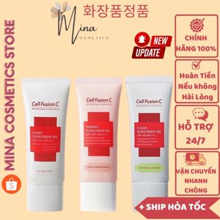 Kem Chống Nắng Cell Fusion C Toning Sunscreen C Laser / Clear / Toning Suncreen Đỏ / Xanh