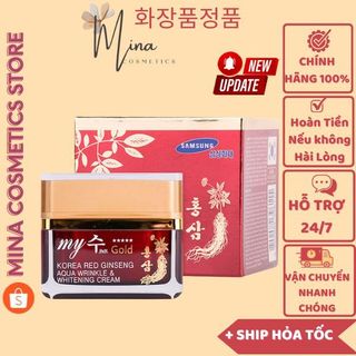 Kem Sâm Hàn Quốc My Gold Korea Red Ginseng Aqua Wrinkle & White Cream 50ml