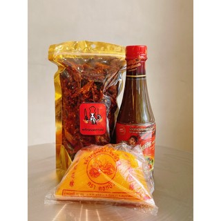 Combo 3 Món Mắm chàng trai Thái + snack ớt chiên giòn + đường mật Thái cực ngon