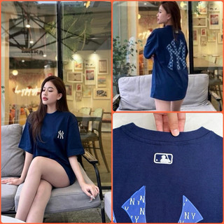 ÁO THUN PHÔNG NỮ THAN THÊU NY IN LƯNG M.L.B cotton qccc 2024