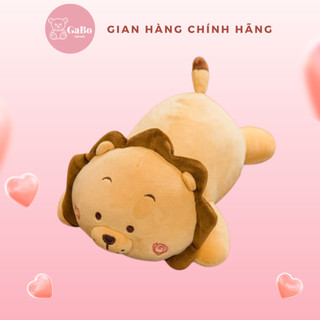 Gấu Bông Sư Tử Má Hồng, Gối Ôm Sư Tử Nằm Hàng Cao Cấp Giá Tốt GABO TEDDY BEAR