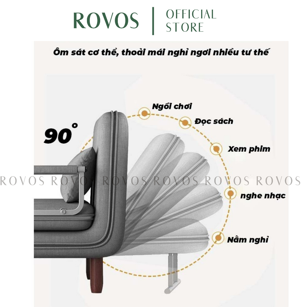 Ghế Sofa Giường ROVOS Giường Gấp Gọn Thành Ghế Sofa Tiện Lợi Thông Minh Dành Cho Nhà Có Diện Tích Bé Hoặc Văn Phòng | BigBuy360 - bigbuy360.vn