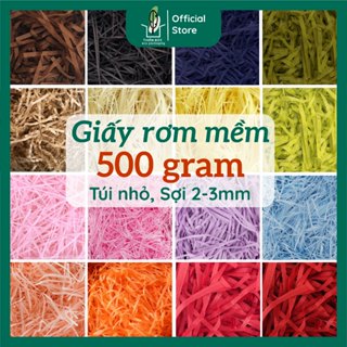  Giấy rơm lụa mềm 500gram sợi giấy vụn từ giấy mỏng nhẹ lót hộp quà tặng trang trí chống sốc cho món quà vintage 