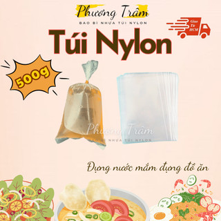 500g Túi đựng nước mắm, làm yaourt, đựng canh loại pe nilon size nhỏ Mỏng