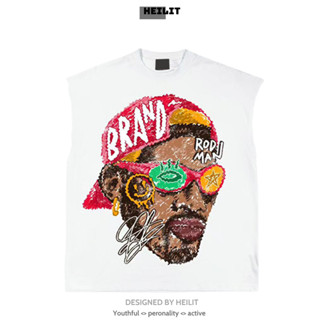 Áo Ba Lỗ Nam Họa Tiết Hình Vẽ Nổi Bật HeiLit Tank Top Nam Chất Vải Cotton Dày Dặn Thoải Mái