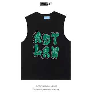 Áo Ba Lỗ Nam Họa Tiết Chữ ACTLRW Nổi Bật HeiLit Tank Top Nam Chất Vải Cotton Dày Dặn Thoải Mái