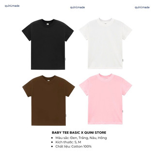 Quini.made - áo baby tee trơn basic form fit - chất liệu premium 100% cotton - quini store