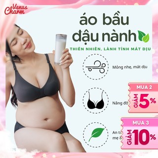 Áo lót bầu điều hòa chiết xuất đậu nành ngàn lỗ thoáng mỏng nhẹ lành tính Venus Charm W128