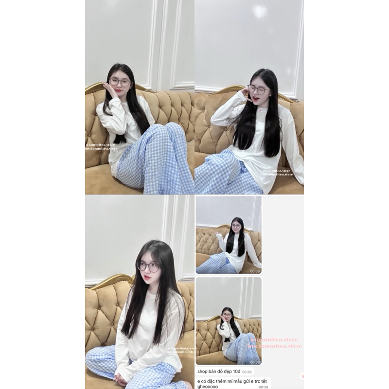 Candy top- áo thun tay dài đính hoa nhà Iammitea