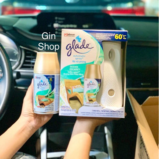 Bộ máy xịt thơm phòng tự động Glade hương Ocean Biển Phiêu Bồng 252ml/175g