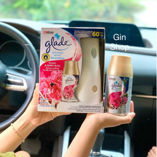 Bộ máy xịt thơm phòng tự động Glade hương hoa mẩu đơn & quả mọng (Peony & Berry Bliss) 269ml/175g