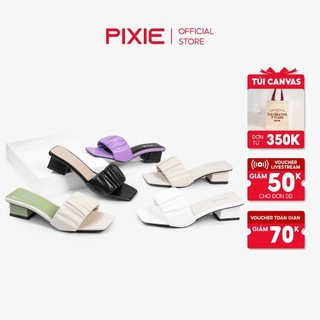 Guốc Cao Gót 3cm Quai Bèo Nhún X952 Pixie
