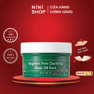 Mặt nạ chiết xuất ngải cứu AXIS-Y Mugwort Pore Clarifying Wash Off Pack 100ml - NiNiShop