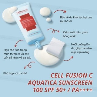 Chống nắng Cell Fusion C Aquatica (xanh dương da khô)