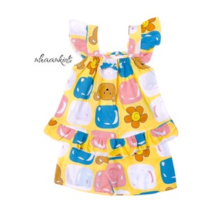 [ Bé Gái Size 2: dưới 7kg] ĐỒ BỘ BÉ GÁI HAI DÂY BẢN TIÊN TOLE/ LANH 2 DA  LOẠI 1 HỌA TIẾT DỄ THƯƠNG - NHÀ AN KIDS