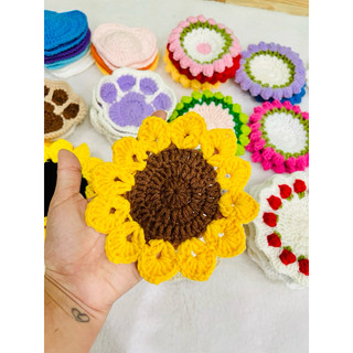 Đế lót cốc, miếng lót ly handmade từ len