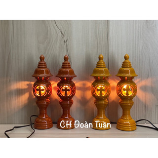 Đèn thờ gỗ thánh giá kèm bóng