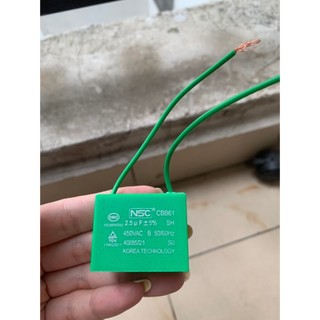 Tụ vuông xanh nsc 2uf,2.5uf,3uf,4uf,5uf,1.5uf chính hãng nsc, tụ quạt nsc chính hãng