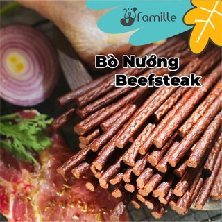 [HIGH PROTEIN]Treat Thưởng Học Lệnh JFamille, Bò Nướng Beefsteak Cao Cấp Cho Chó, Giàu Đạm & Vitamin. Gói 100gr. JF72