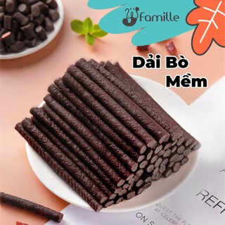 [TĂNG CƠ]Treat Thưởng Huấn Luyện Thú Cưng JFamille, Dải Thịt Bò Mềm, Pet Snack Bổ Sung Protein. Gói 100gr - JF42
