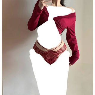 Quần lót nữ lọt khe sexy 2 dây cạp ren tua rua hạt