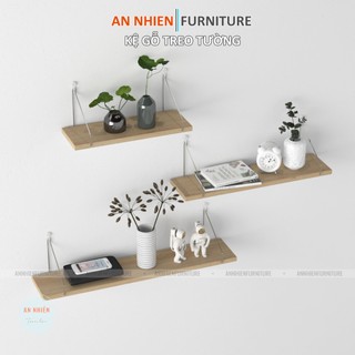 Kệ Gỗ Trang Trí Treo Tường Không Cần Khoan - Nội Thất An Nhiên