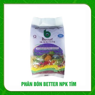 Phân bón npk 16-12-8-11s+te, npk better tím 1kg