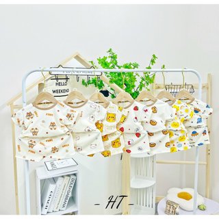 Bộ cộc tay tăm cotton tăm avalew siêu mát cho bé trai