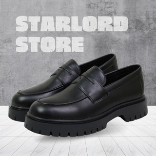 Giày da Chunky Loafer thời trang công sở STARLORD 1229 da lì đế 5cm