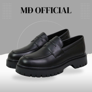 Giày da chunky loafer công sở thời trang MĐ G1229 da lì đế chunky thời trang