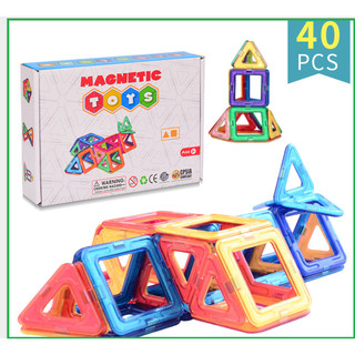 Bộ đồ chơi xếp hình nam châm cho bé lắp ghép mẫu mới lực hút tốt, trò chơi thân thiện an toàn tăng tư duy cho bé