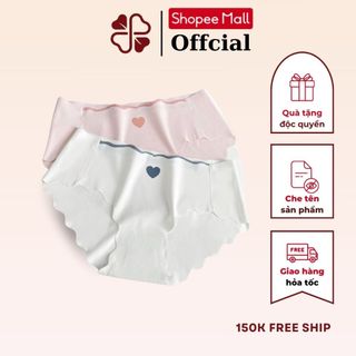 Quần Lót Nữ Không Viền ELSA BRA Băng Lụa Kháng Khuẩn Nâng Mông Đường May Cao Cấp Họa Tiết Nữ Tính - 8088