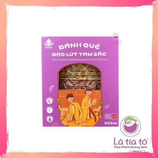 BÁNH QUẾ GẠO LỨT GABA 3 VỊ 200gr - LÁ TÍA TÔ